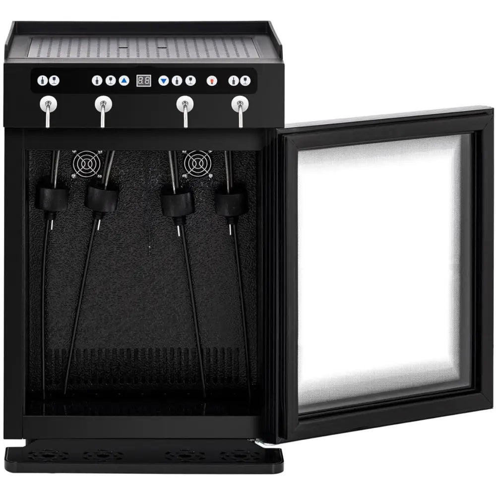 Vin-kjøler med Dispenser og Doserer 7-18c 4 Flasker - Svart