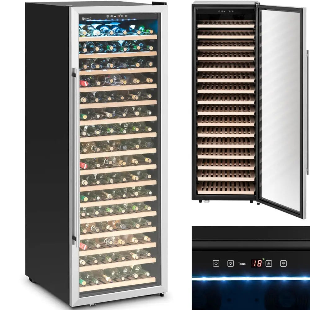 Vin- og Drikkekjøler for 199 Flasker Led 428 l Svart