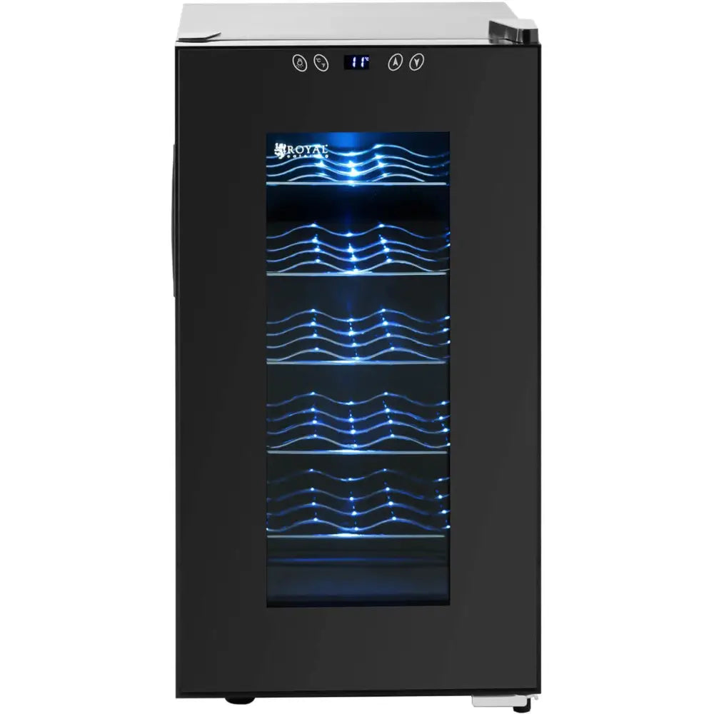 Vinkjøler Kjøleskap Kjøleboks til Vin Drikke for 18 Flasker Led 52 l Svart