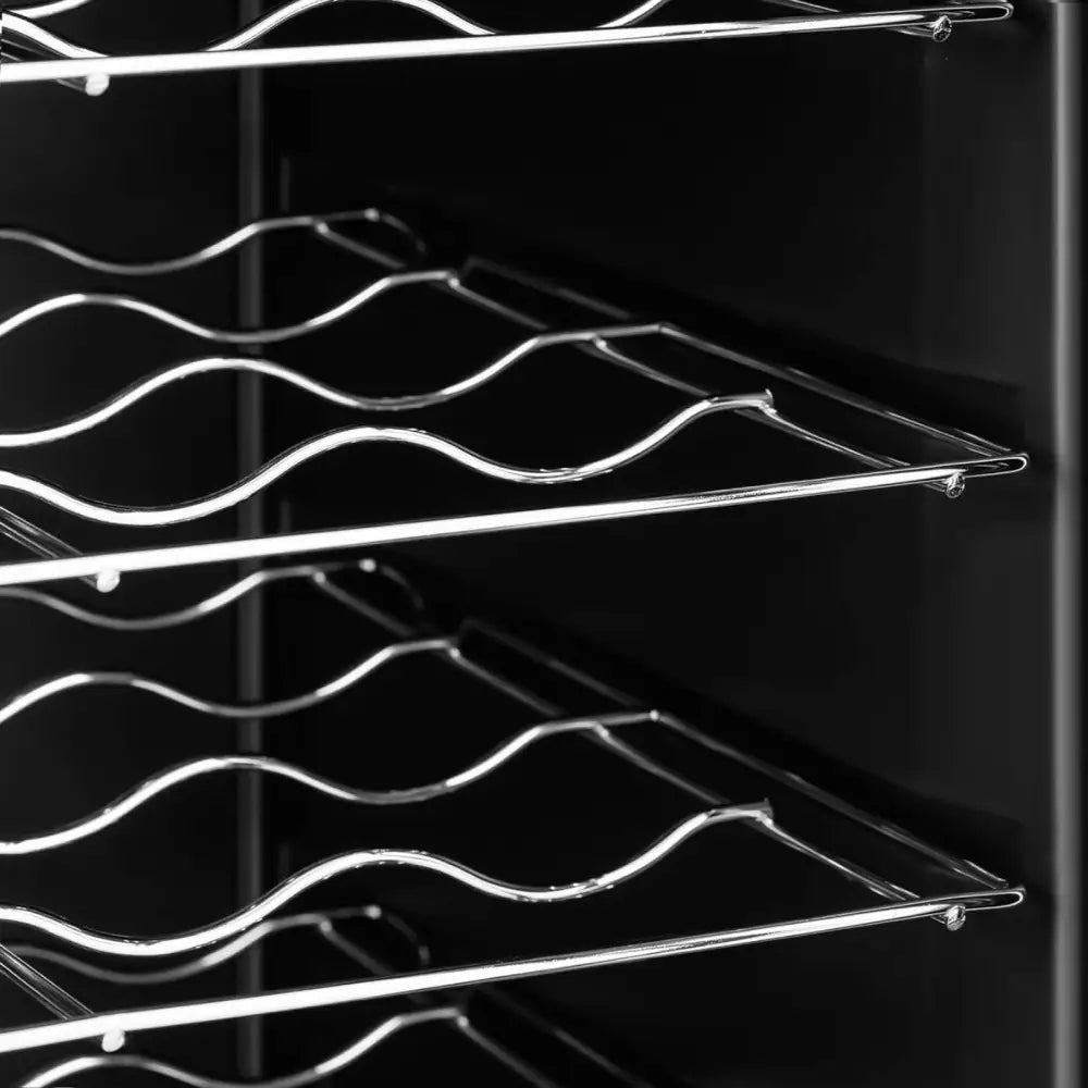 Vinkjøler Kjøleskap Kjøleboks til Vin Drikke for 18 Flasker Led 52 l Svart