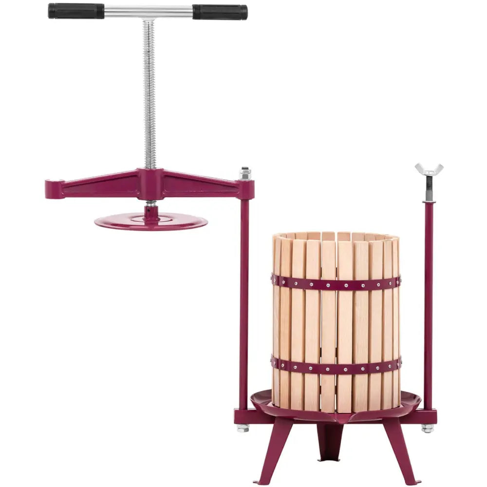 Vinpresse med Ramme av Tre + Filtreringspose 18l