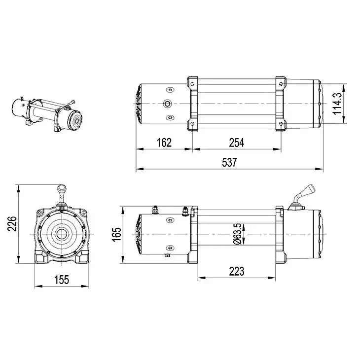 Vinsj Xt 12000 12v Synthetic