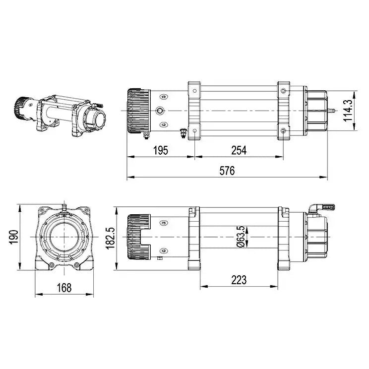 Vinsj Xt 12500 12v / 24v
