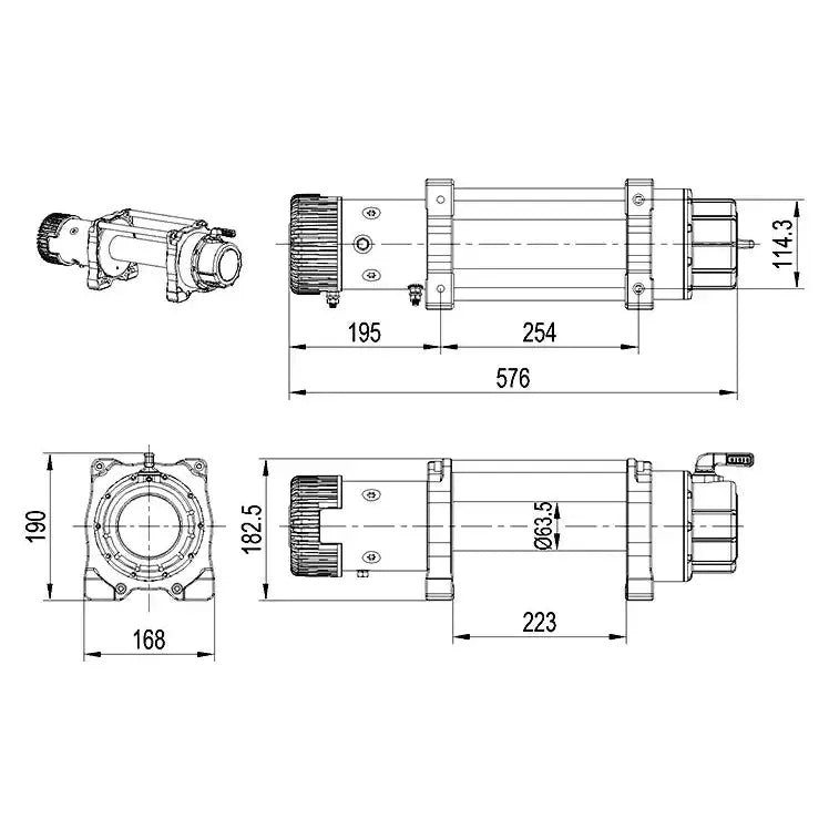 Vinsj Xt 12500 12v / 24v Synthetic