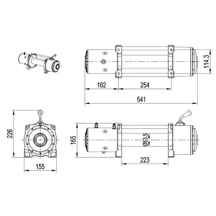 Vinsj Xt 9500 12v Syntetisk