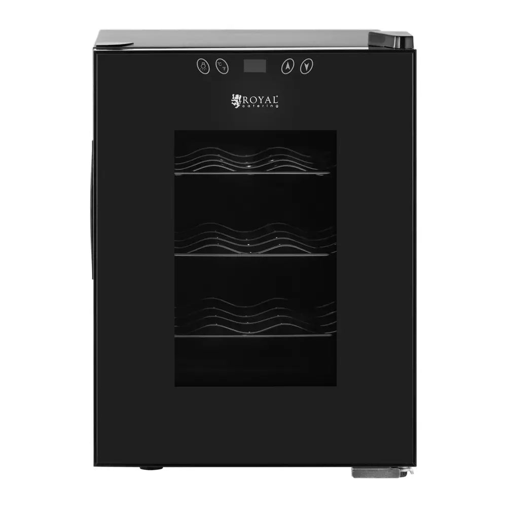 Vinskap Kjøleskap Kjøler til Vin Drikker for 12 Flasker Led 31 l Svart