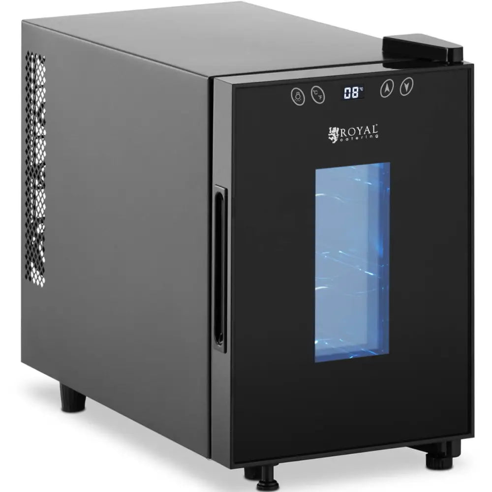 Vinskap Kjøleskap Vin- og Drikkekjøler for 6 Flasker Led 17 l Svart.