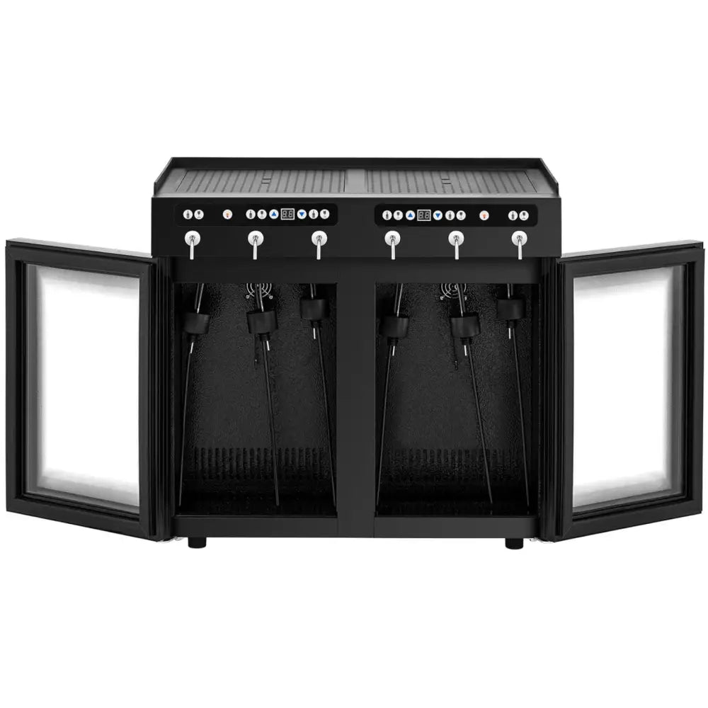 Vinutstyr Dispenser Vin med Kjøleskap 7-18c 6 Flasker - Svart