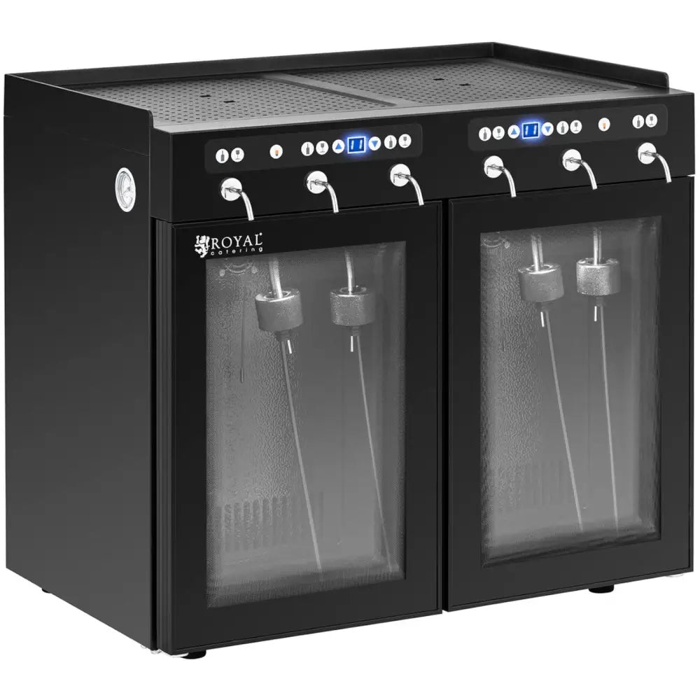 Vinutstyr Dispenser Vin med Kjøleskap 7-18c 6 Flasker - Svart