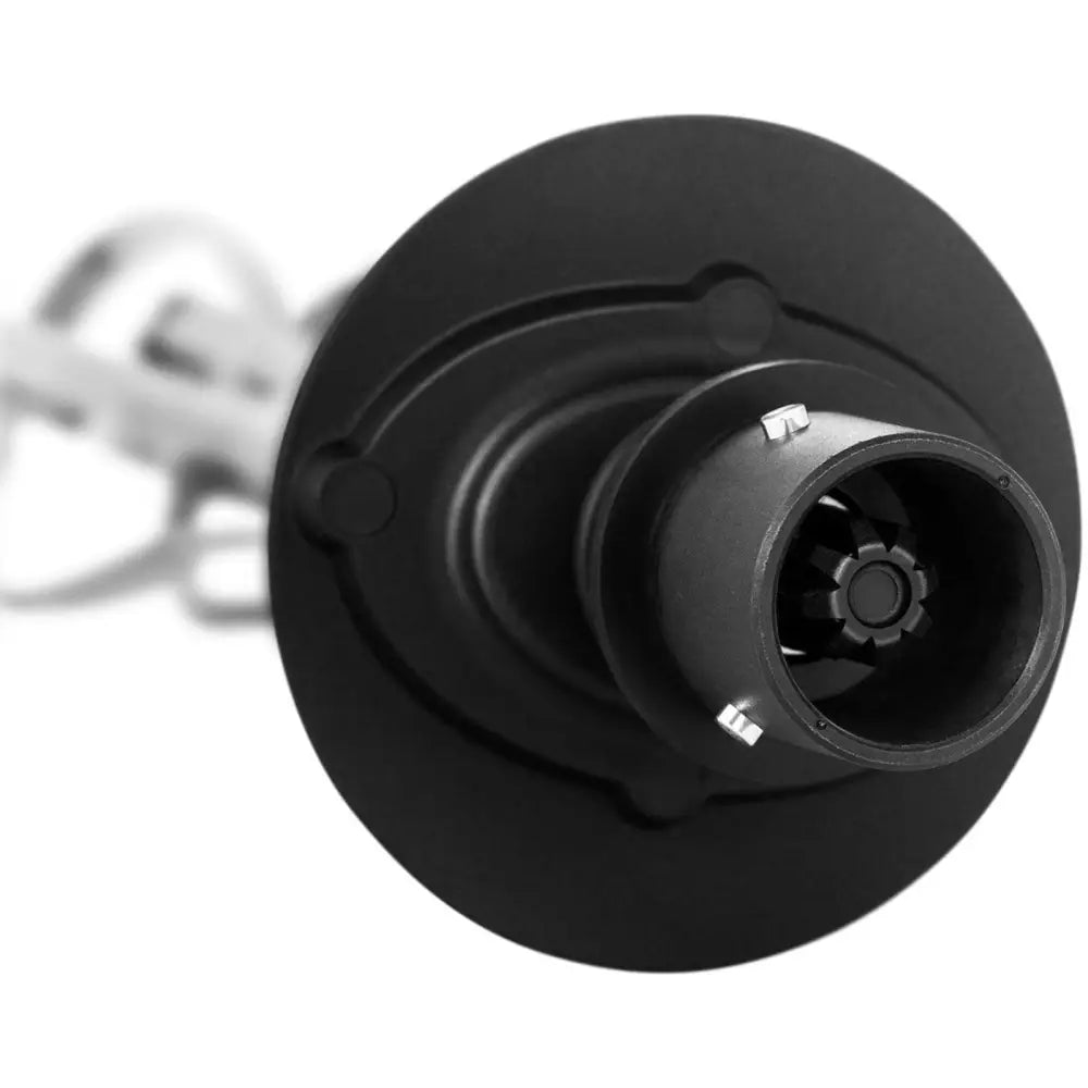 Vispemunnstykke for håndholdt blender, nærbilde som viser metallklips og innvendig roterende del.