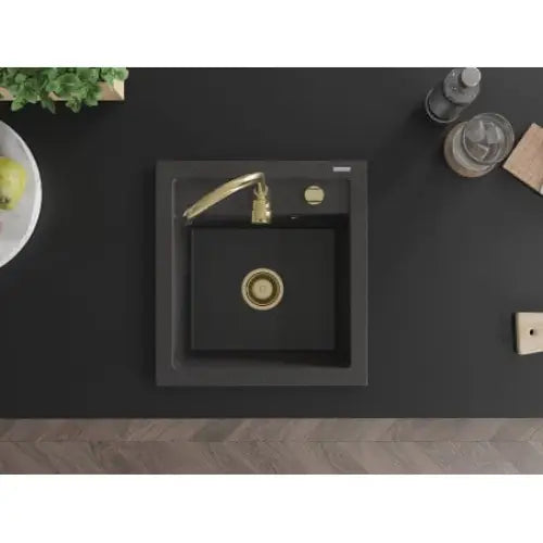 Vito Kjøkkenvask 1 Kum 520x490 Mm Svart/grå - 6503521000-76-g