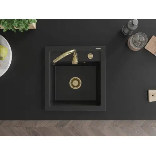 Vito Kjøkkenvask 1 Kum 520x490 Mm Svart/sølv - 6503521000-73-g