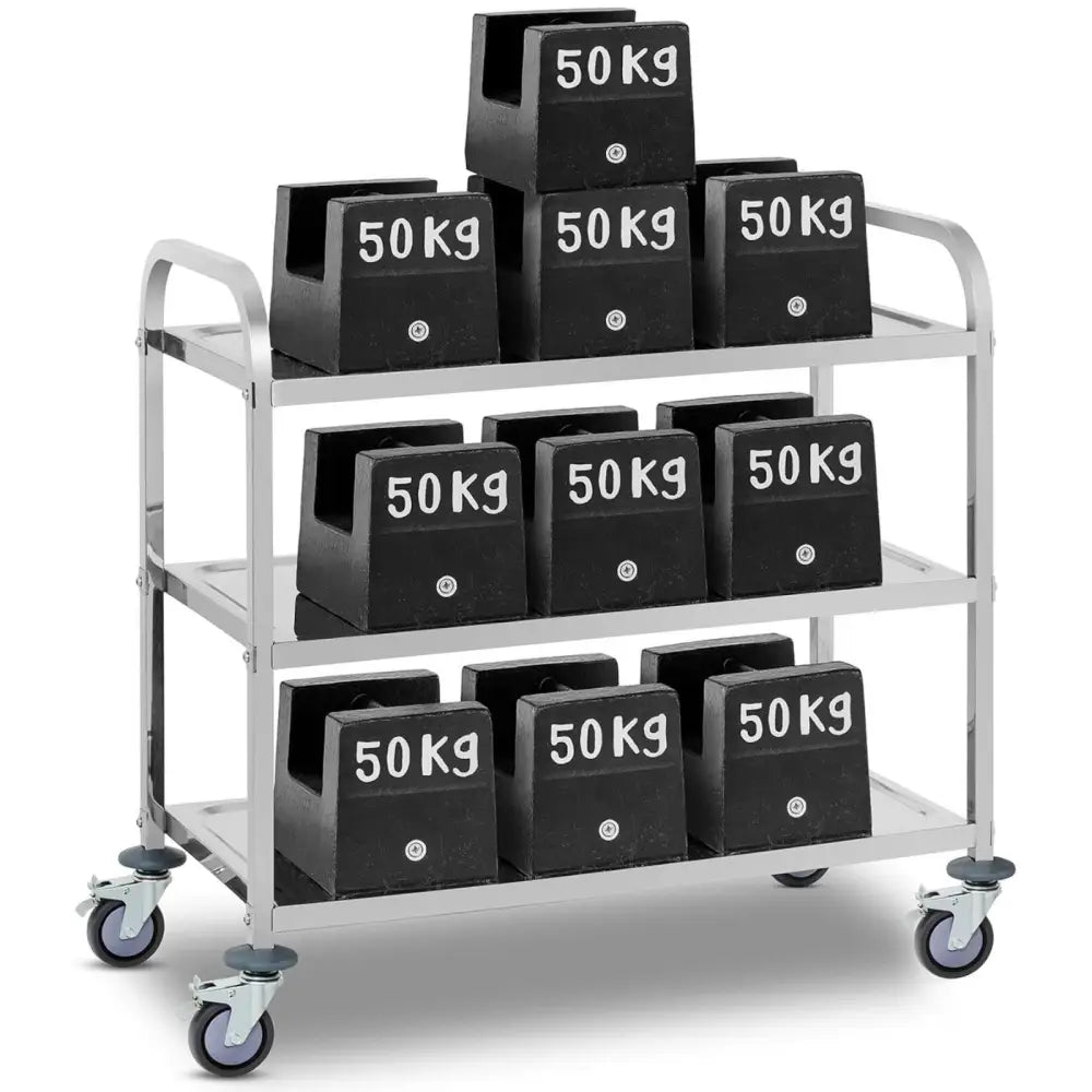 Vogn for Catering med 3 Hyller av Rustfritt Stål Royal Catering Rcsw 3a