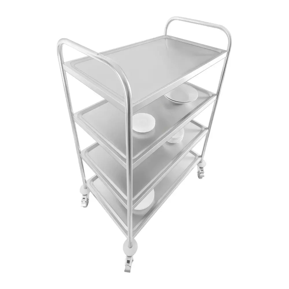 Vogn Kelner i Rustfritt Stål - 4 Hyller Royal Catering