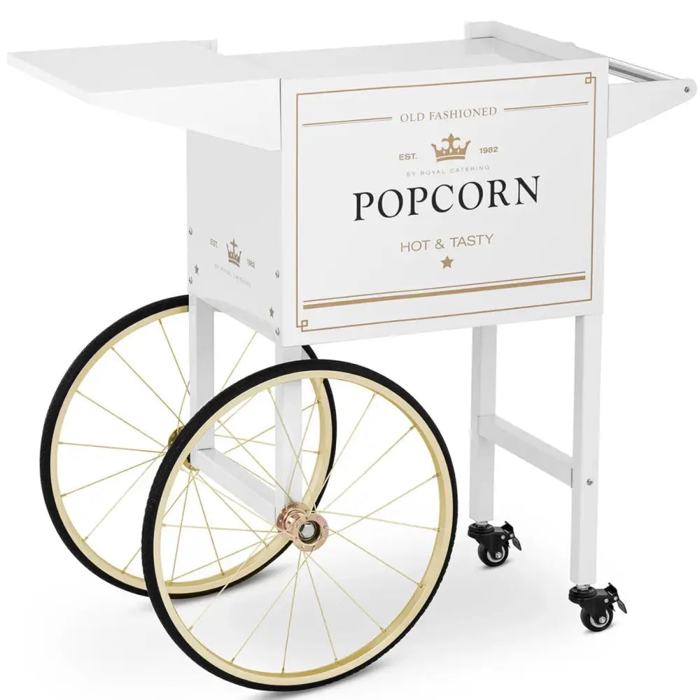 Vognbase for Popcornmaskin med Retroskap 51 x 37 Cm - Hvit-gull