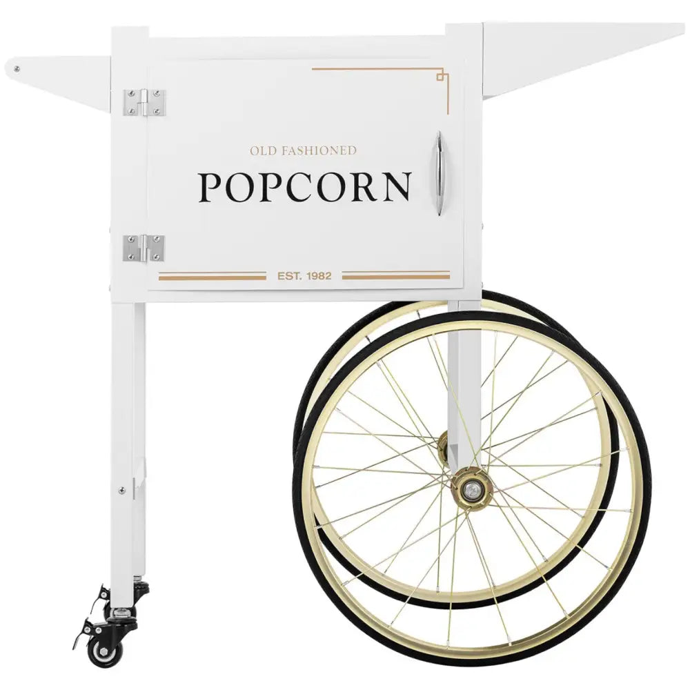 Vognbase for Popcornmaskin med Retroskap 51 x 37 Cm - Hvit-gull
