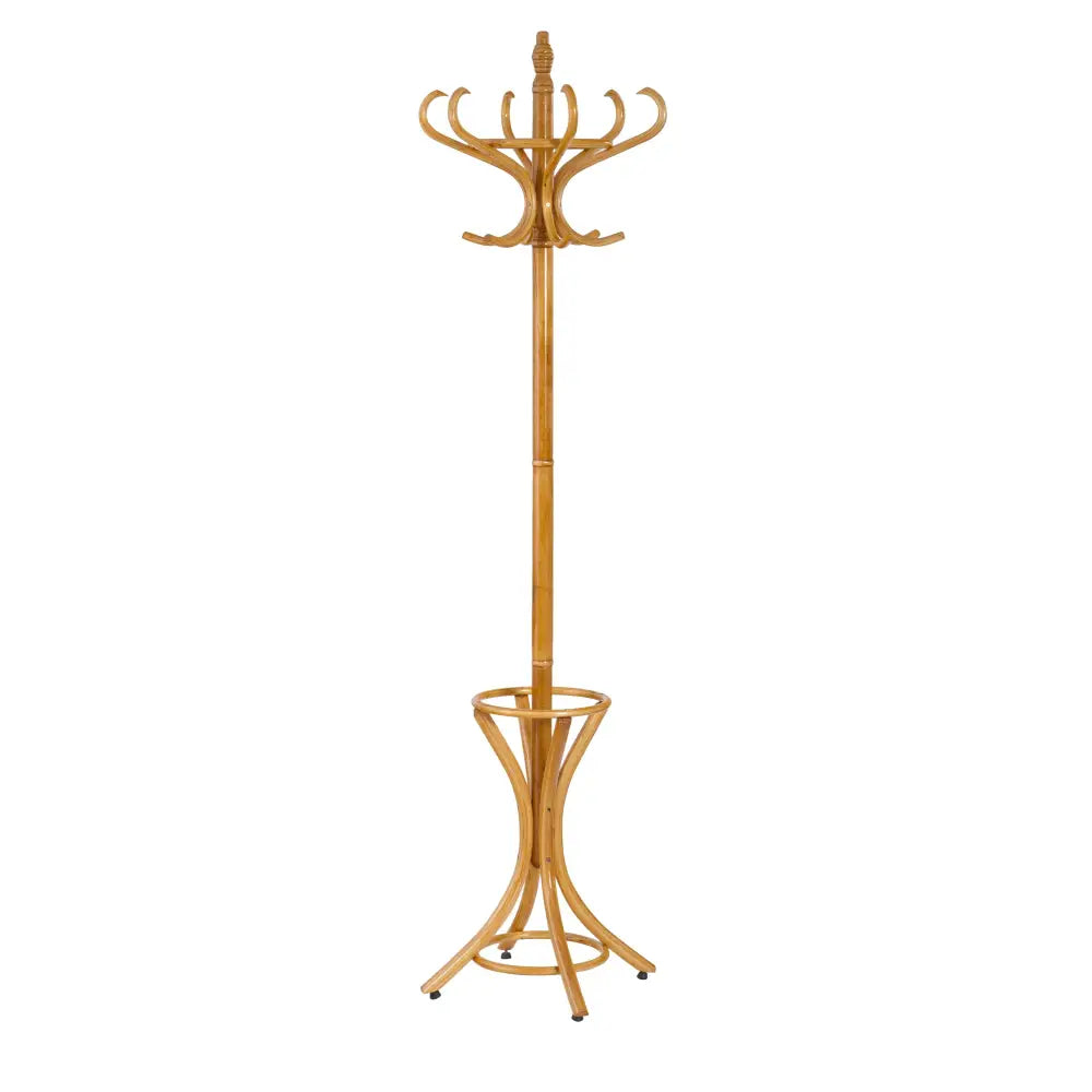 W30 kleshenger i alm, frontvisning med buede kroker og rund base med fire ben i lyst tre.