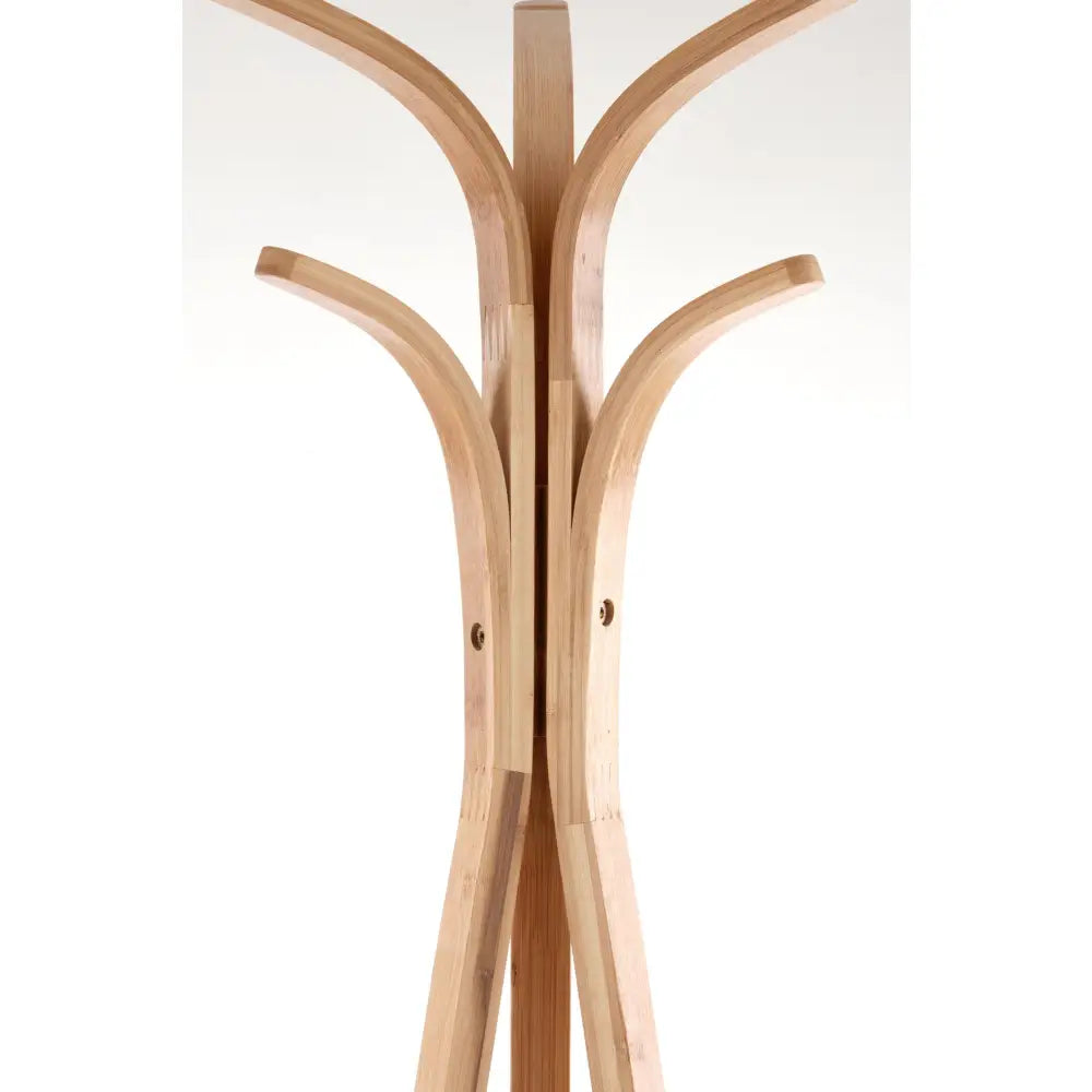 W63 naturlig klembretthenger, sidevisning som fremhever buede armer og synlige skruedetaljer i lyst tre.