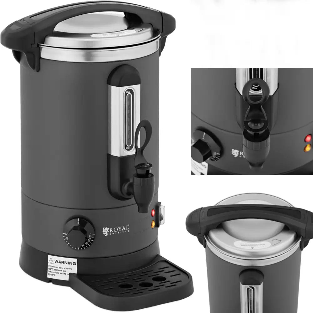 Warnik med Dobbeltvegget Vannkoker og Avrenningsrack 6,1 l 1500w Grå