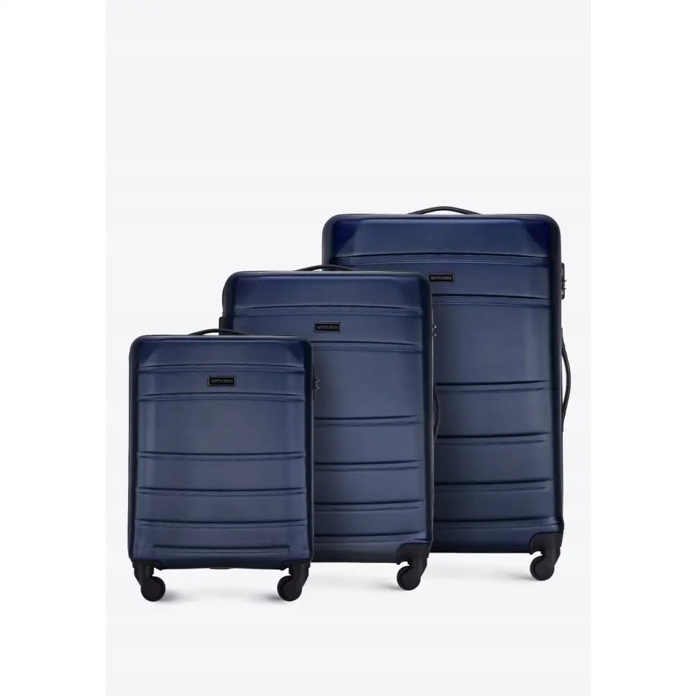 Wittchen Komplett Sett med 3 Kofferter i Abs Marineblå