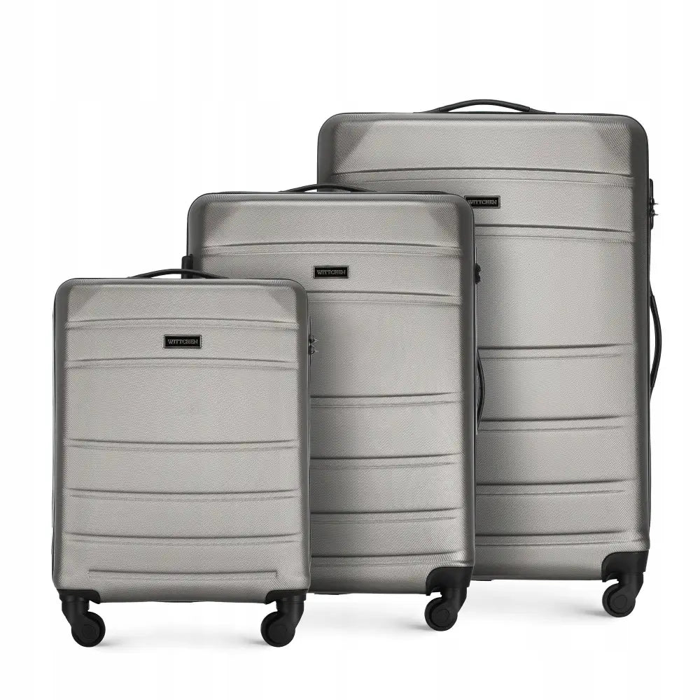 Wittchen Sett med Rillede Abs Kofferter Grå