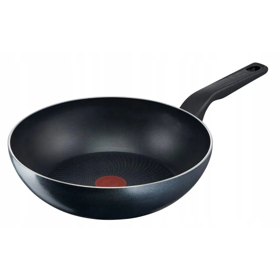 Wok Generous Cook 28 cm, sort non-stick panne med rødt varmefelt i midten og ergonomisk håndtak.