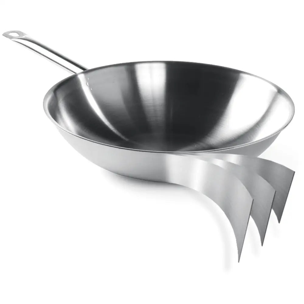 Wok-panne 3-ply - uten Lokk - Hendi 839003