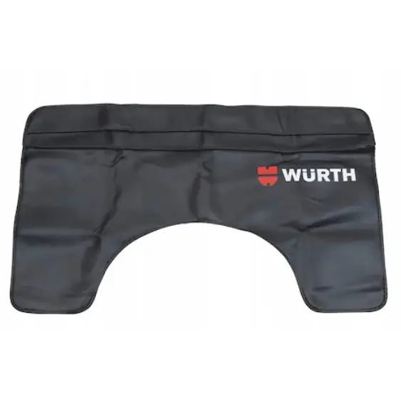 Würth magnetisk bilskjerm deksel, sort syntetisk matte med midtutskjæring og logo på høyre side.