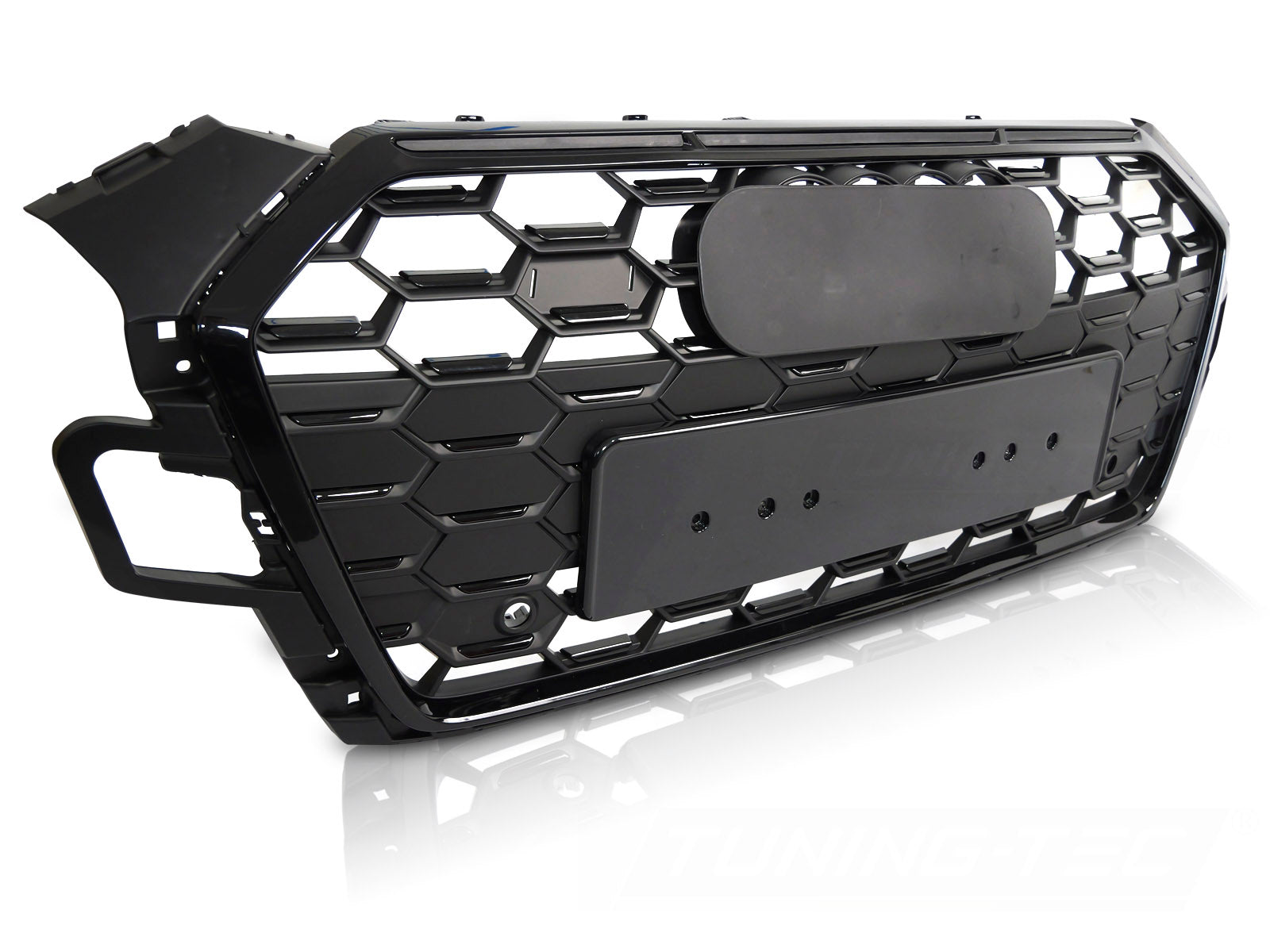 Grill Audi A5 F5 2019–2023, sort høyglans, PDC & frontkamera – GRAUB1