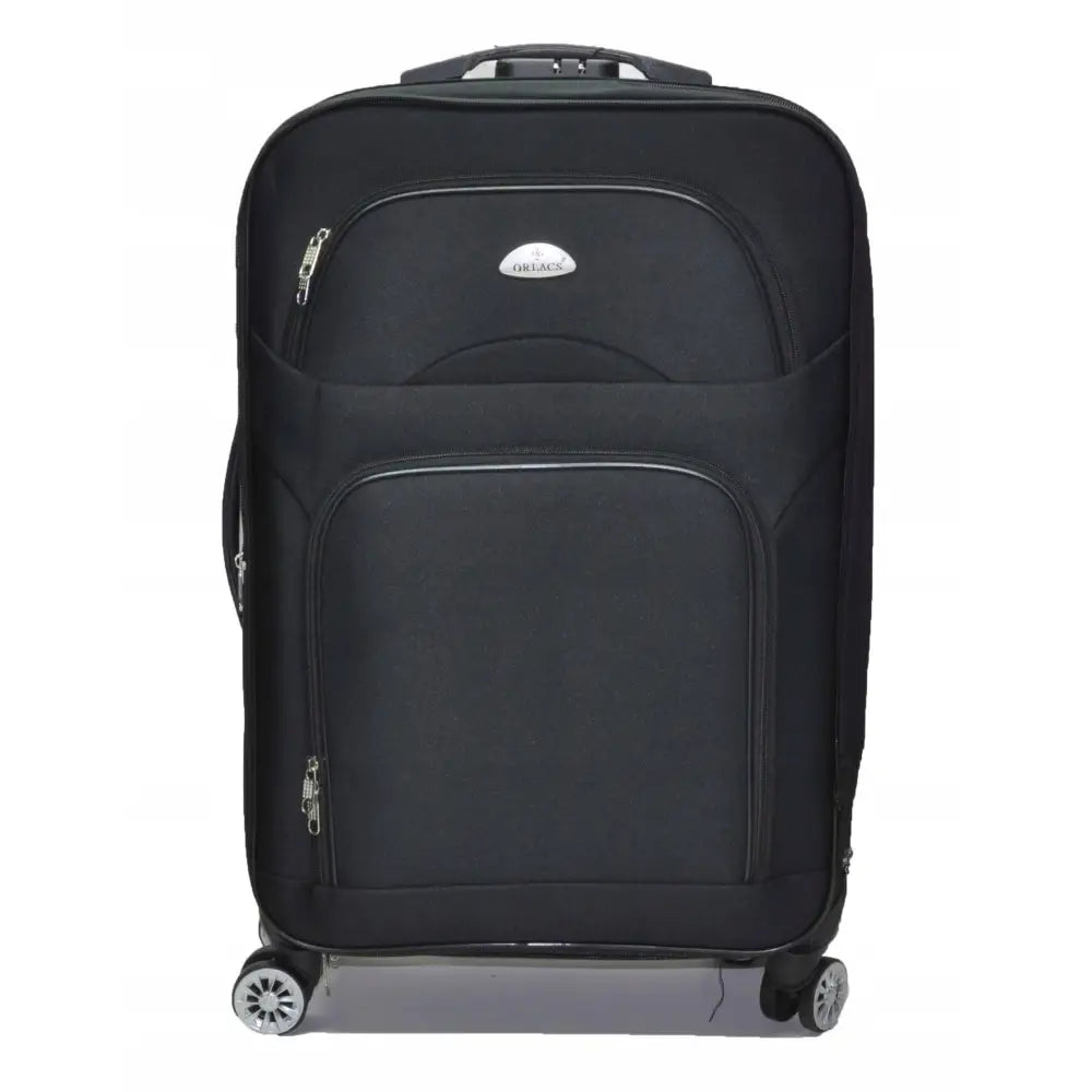 Z42308 Svart Tekstil Koffert på Hjul