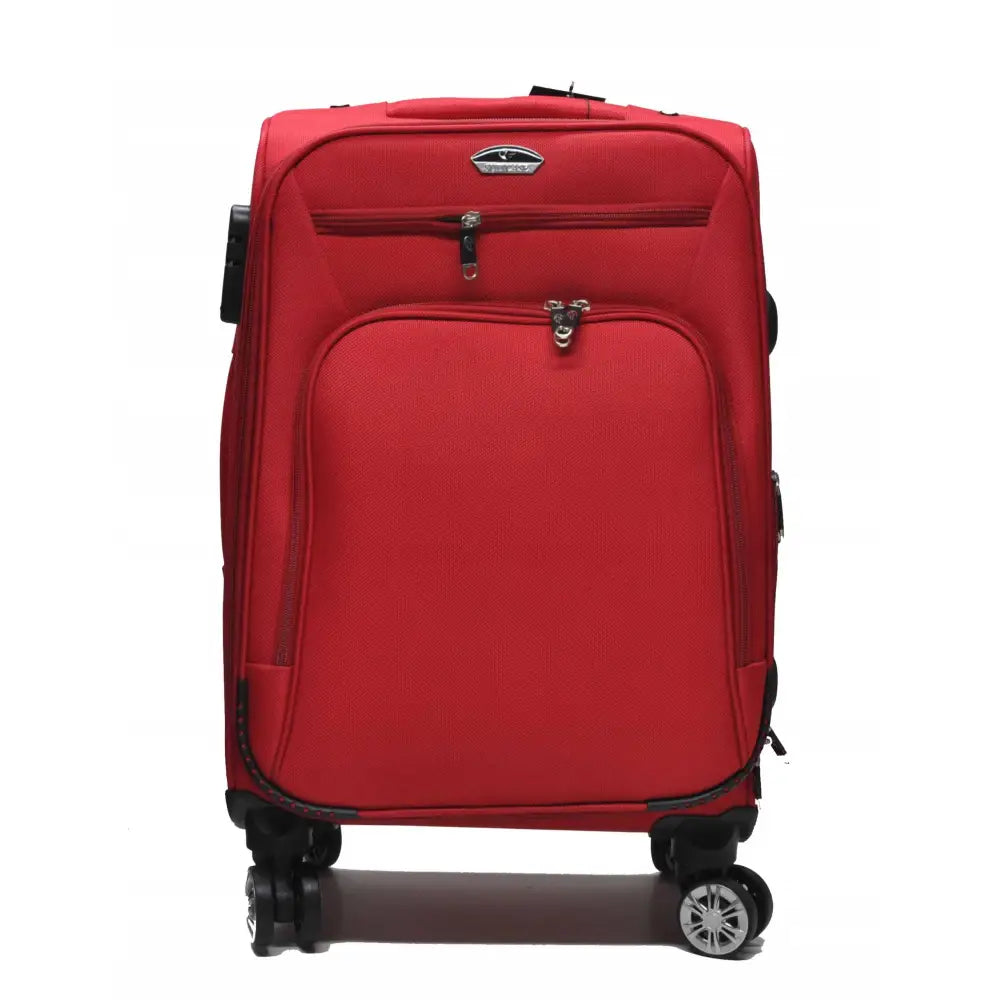 Zmat02-b Rød Tekstil Koffert på Hjul