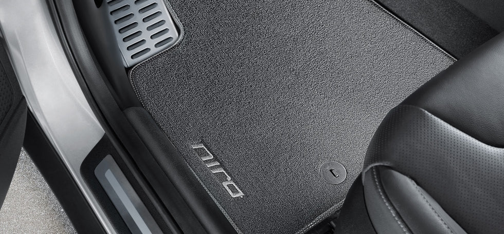 Kia OEM stoffmatter til Kia e-Niro I – stoff med sklisikker underside