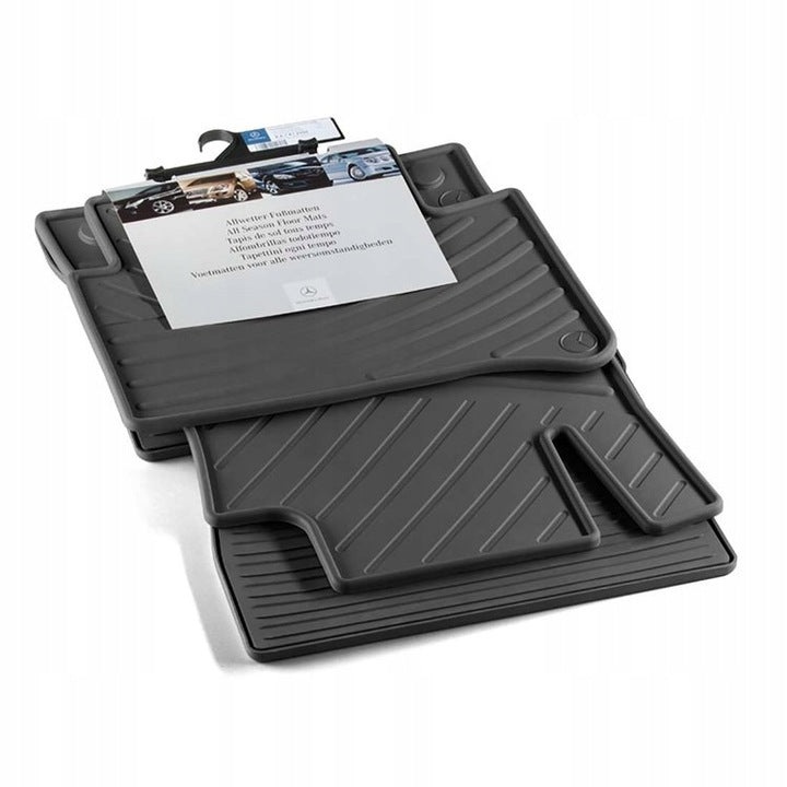 Mercedes OEM TPE gummimatter til Mercedes E (W211/S211) og CLS (C219) – 4-delers sett, Titanium Black