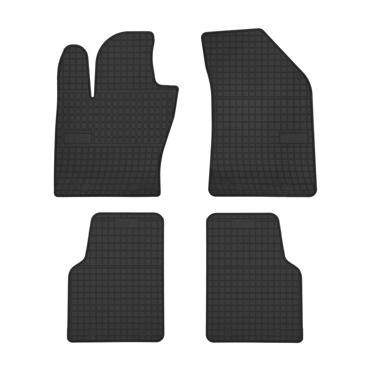 Frogum gummimatter til Jeep Compas II MP/552 (2017–) – svart-anthracite, sett med 4, sidekant 1 cm