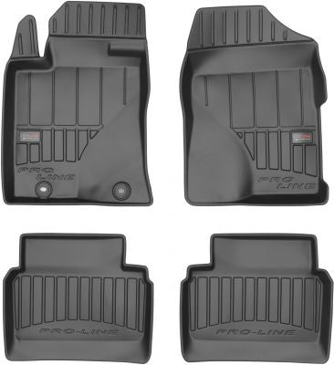 Frogum 3D Premium gulvmatter til Toyota Avensis II (T25) 2003–2009 – TPE, vanntett, svart sett med 4 stk.