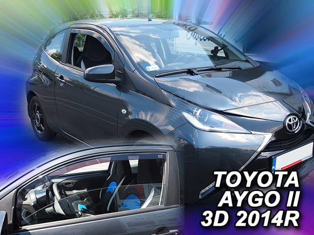 Heko vindavviser til Toyota AYGO II 3-dørs 2014→ sett 2 stk. – PMMA Plexi