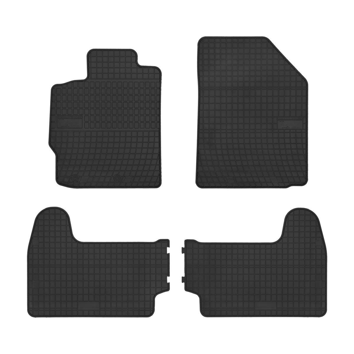Frogum gummimatter til Toyota Yaris II (2005–2011) – svart, 4 stk., sidekant 1 cm, vanntette og slitesterke