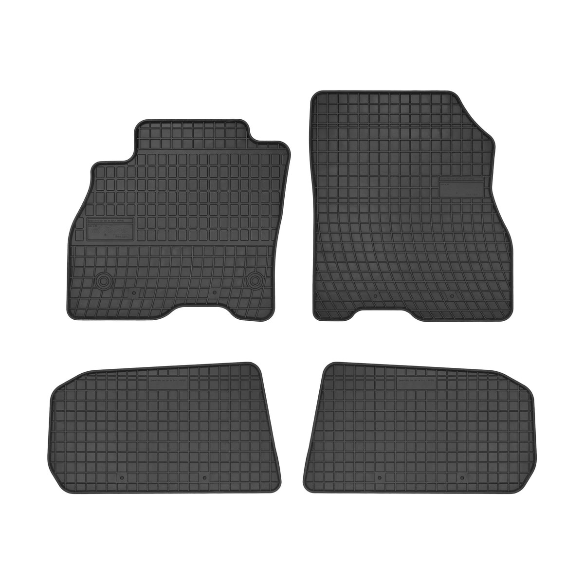 Frogum gummimatter til Nissan Leaf I (ZE0) 2010–2017 – svart, 1 cm sidekant, sett med 4