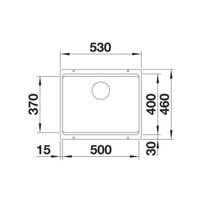 Måltegning Blanco Etagon 500-U – mål 530x460 mm