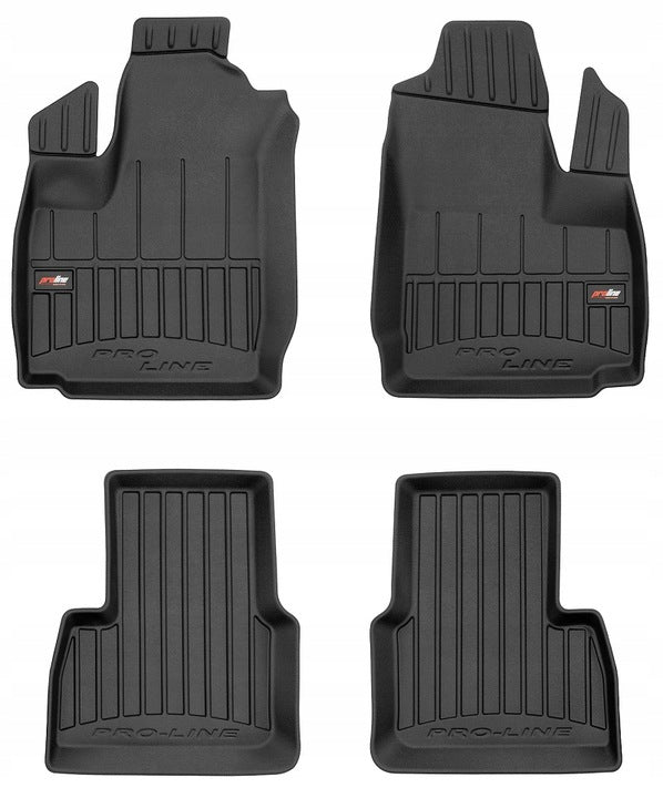 Frogum 3D Premium gulvmatter til Fiat Doblo I (2000-2010) – svart TPE med 60 mm sidekant, sett med 4 stk