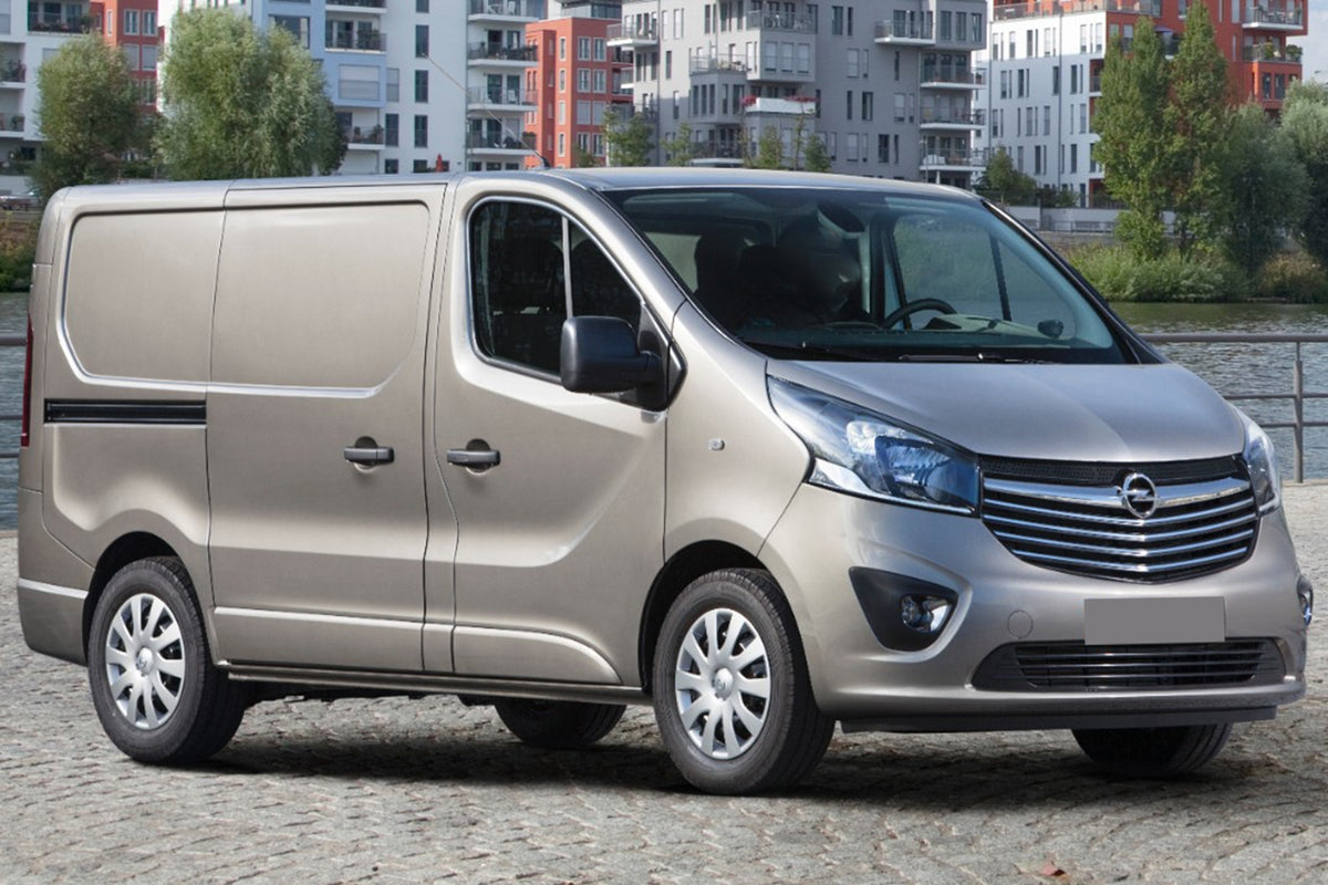 Takrails fra Ventshield til Opel Vivaro B og Renault Trafic III i krom matt aluminium og ABS
