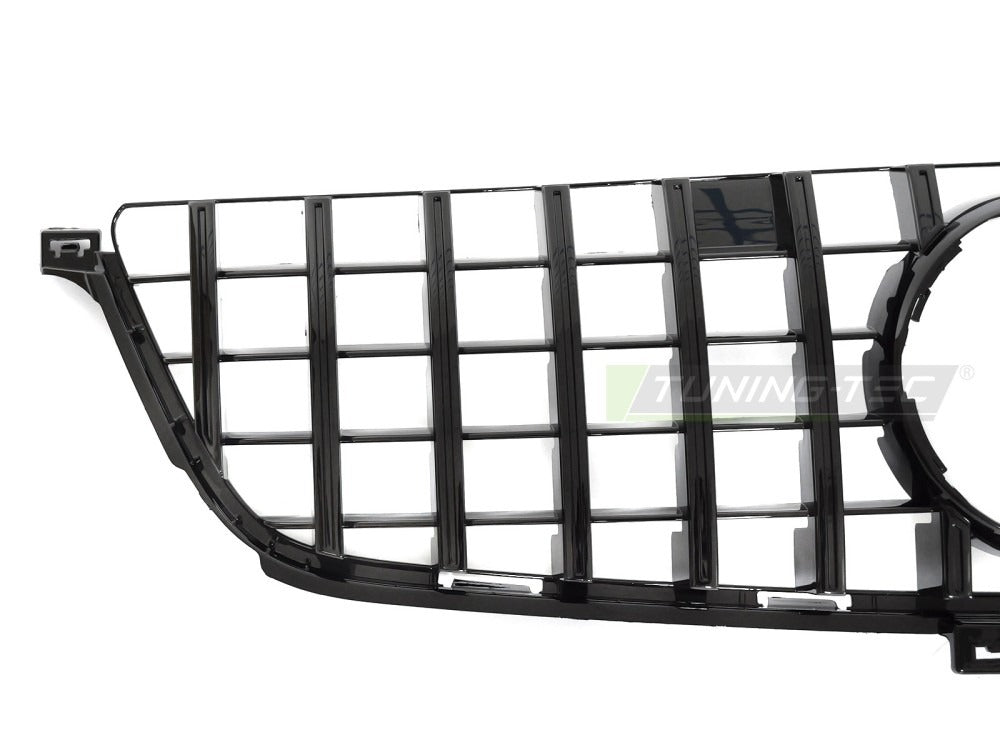 Grill Mercedes M-Klasse W166 11-15 sett fra siden, lamellstruktur synlig.