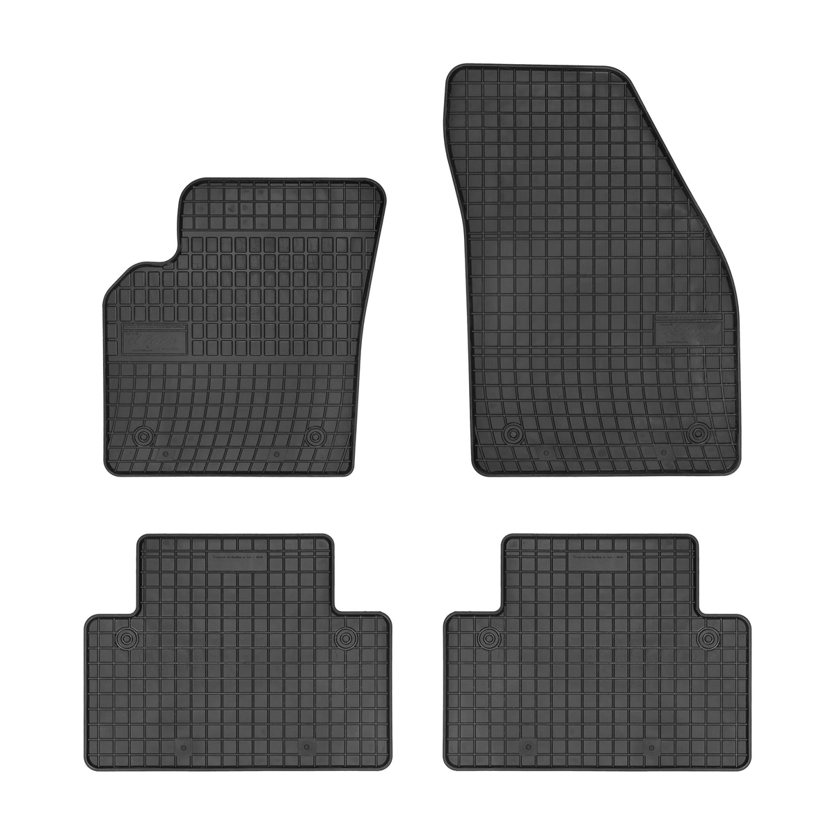 Frogum gummimatter til Volvo C30 / S40 II / V50 (2006-2012) – svart, vanntett, 4-delers sett med sidekant