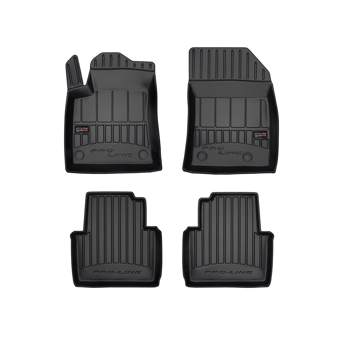 Frogum 3D Premium gulvmatter til Citroën C3 Aircross II (2017–) – TPE, svart, sett med 3 stk.