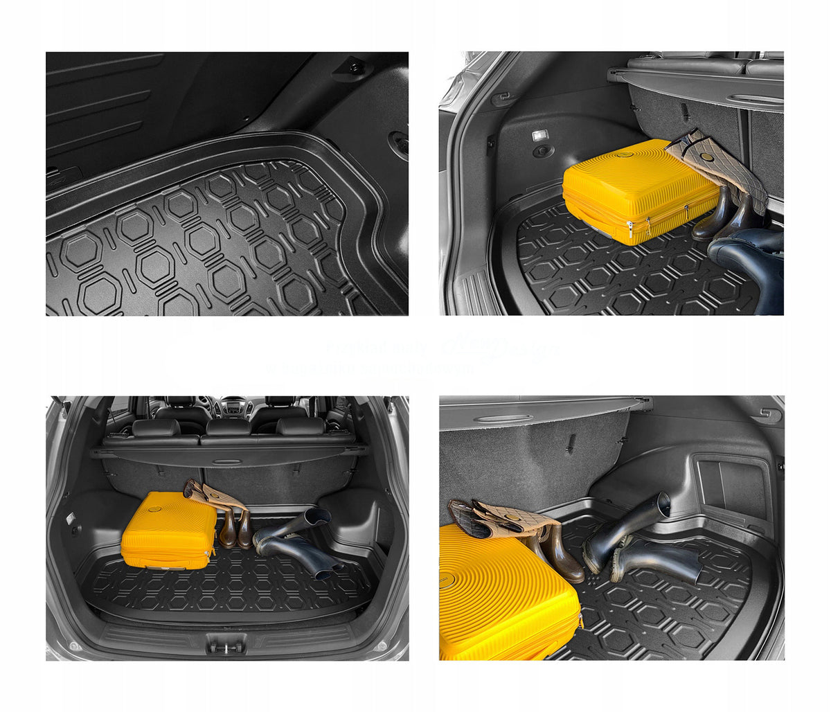 CikCar bagasjeromsmatte til MG Marvel R Electric – med 45 mm sidekant