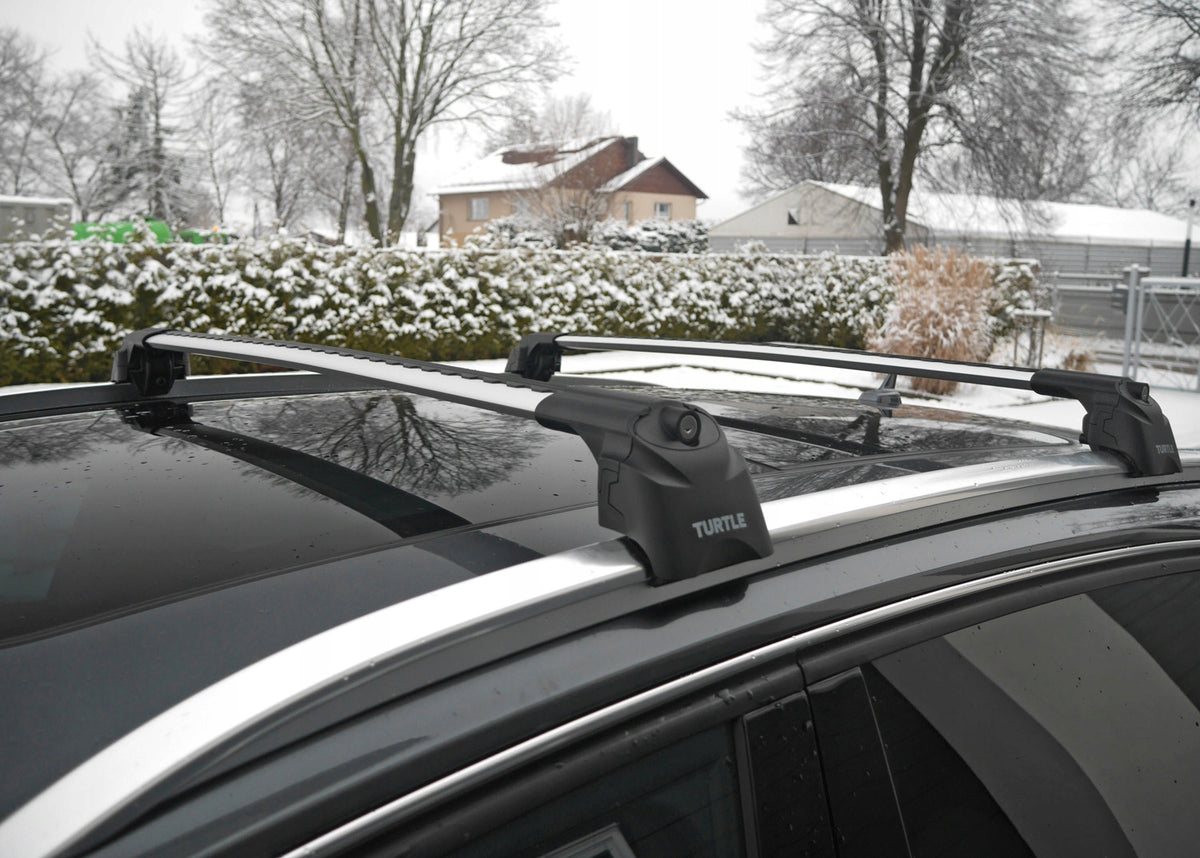 Takstativ Turtle Air2 Roof Rack Silver for Audi Q5 8R 2008-2016, aerodynamisk og låsbart