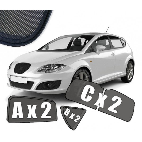 Sr solskjerm i akryl til Seat Leon II (2005-2009) med røyktfarget finish for bedre ventilasjon og beskyttelse mot regn
