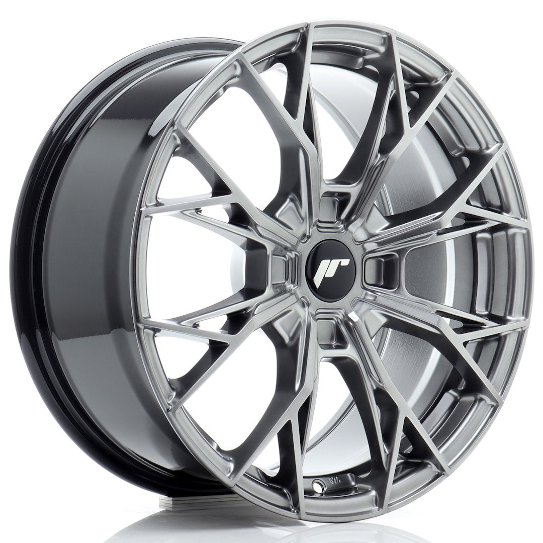 Felg JR Wheels JR49 17x8" Hyper Black – sett forfra