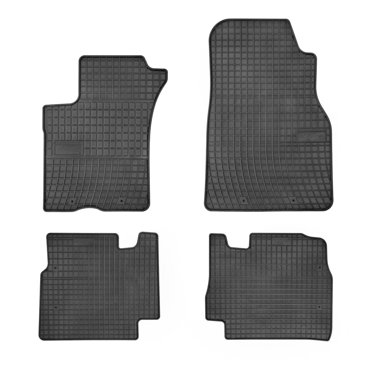 Frogum gummimatter til Mercedes ML W163 Facelift 2001-2005 – svart, 4-delt sett med 1 cm sidekant