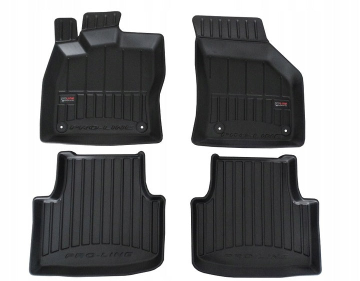 Frogum 3D Premium gulvmatter til Seat Leon IV (2020-) – svart TPE med høy sidekant, sett med 4